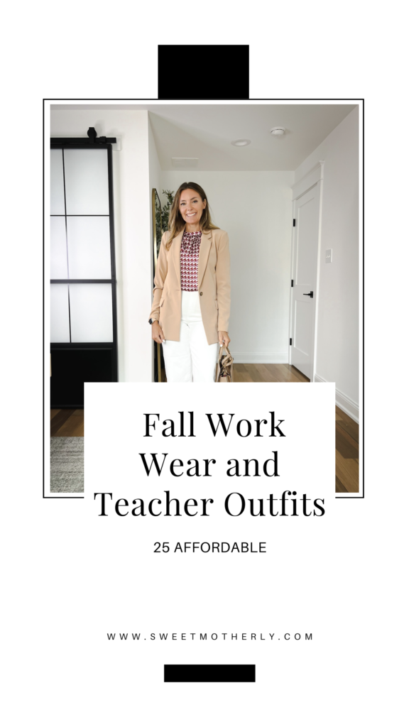 Cover page for fall work wear and teacher outfits